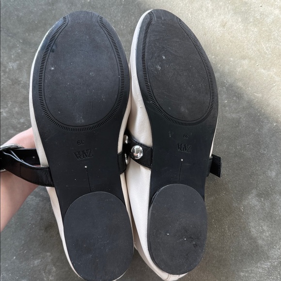Zara Studded Leather Ballet Flats - Picture 6 of 11